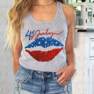 4th of July Sequin Lips Apparel