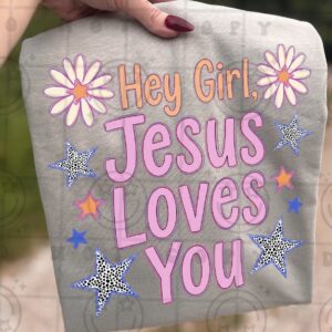 Hey Girl, Jesus Loves You Retro Apparel