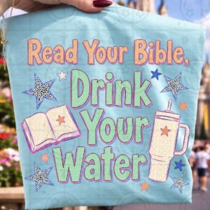 Read Your Bible, Drink Your Water Retro Apparel