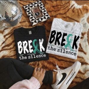 Break The Silence Teal Ribbon Apparel