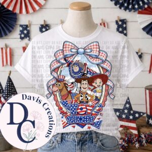 Red White and Blue Bow and Toys Apparel