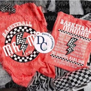 Basketball Mama Tour Checkered Lightning Bolt Apparel