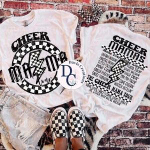 Cheer Mama Tour Checkered Lightning Bolt Apparel