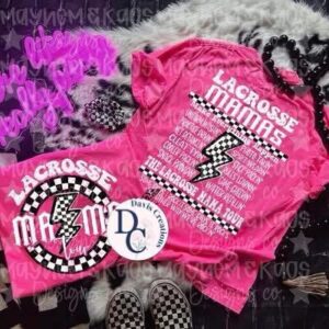Lacrosse Mama Tour Checkered Lightning Bolt Apparel