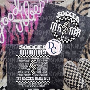 Soccer Mama Tour Checkered Lightning Bolt Apparel