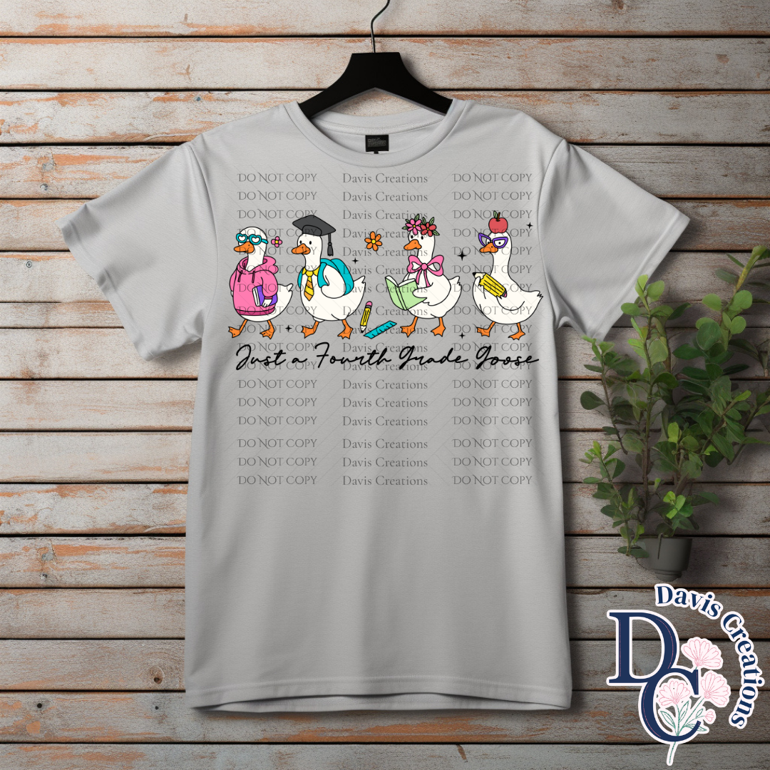 Just A Fourth Grade Goose Print