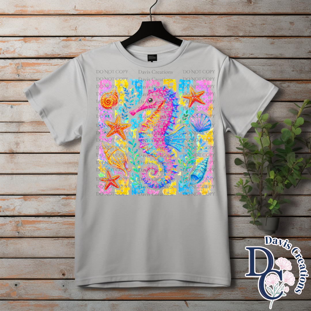 Seahorse Collage Print