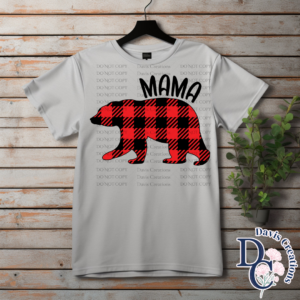 Mama Bear Plaid Print