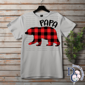 Papa Bear Plaid Print