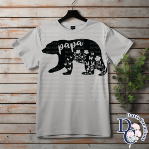 Papa Bear Floral Print
