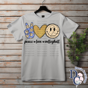 Peace Love Volleyball Print