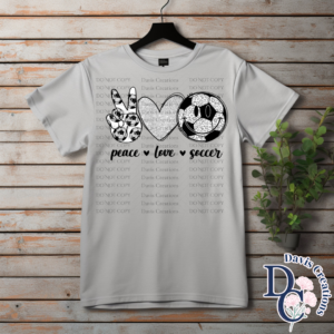 Peace Love Soccer Print