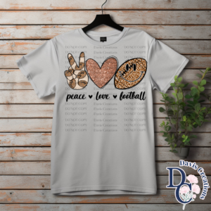 Peace Love Football Print