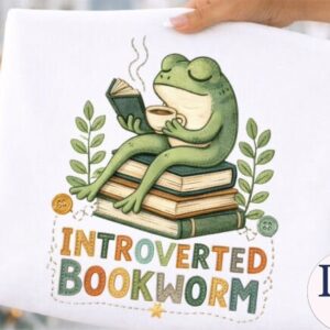 Introverted Bookworm Frog Apparel