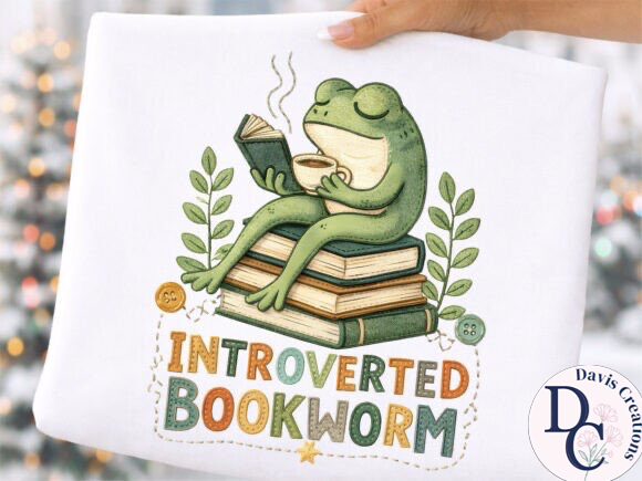 Introverted Bookworm Frog Apparel