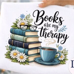 Books Are My Therapy Apparel