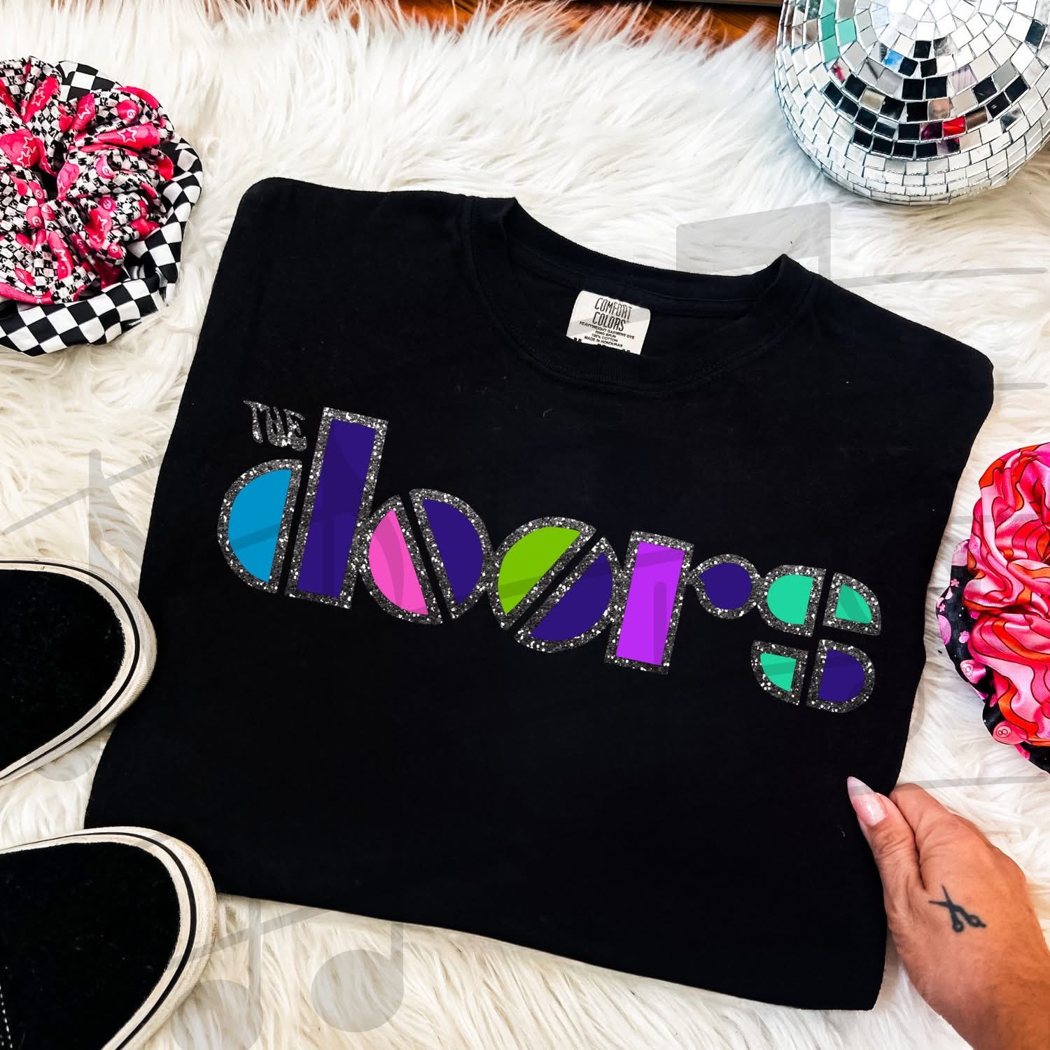 The Doors Glittered Outline Apparel